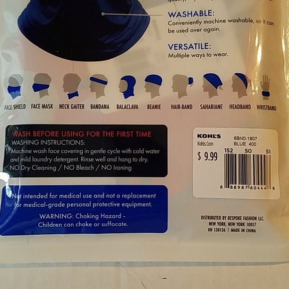 🆕️ Bespoke face covering gaiter "R,W,B" Adult - Picture 5 of 5